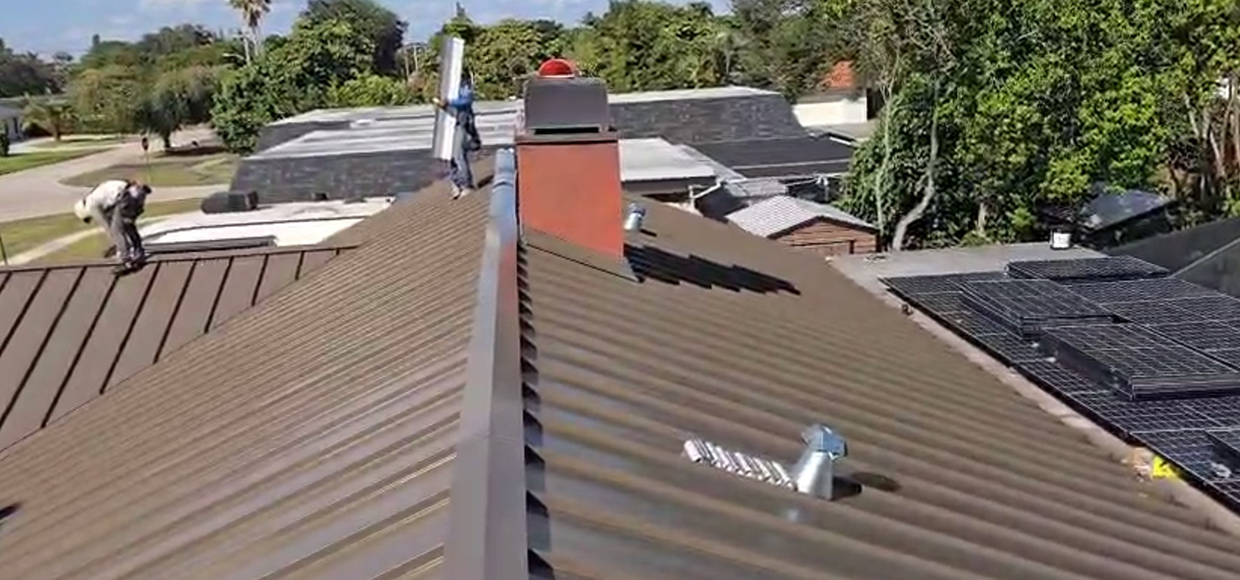 Finished metal roof project in South Florida