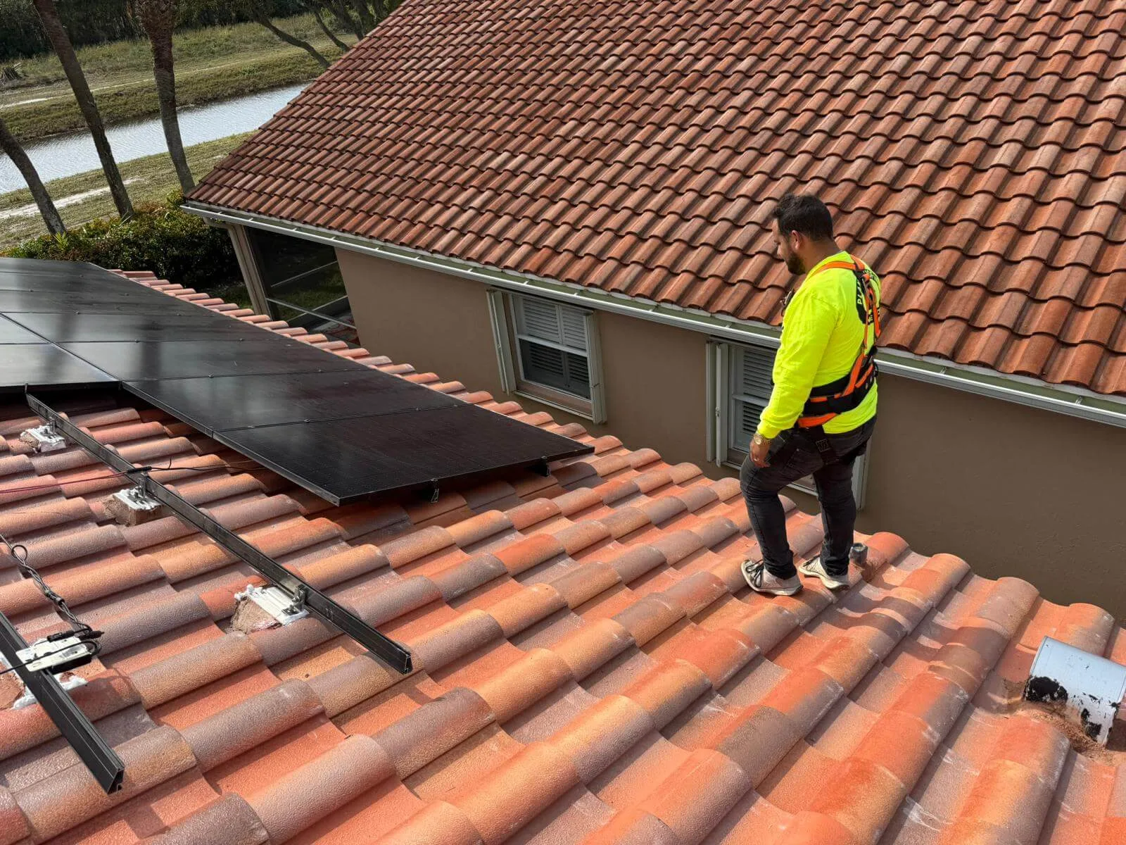 Tile roof repair project in Plantation FL